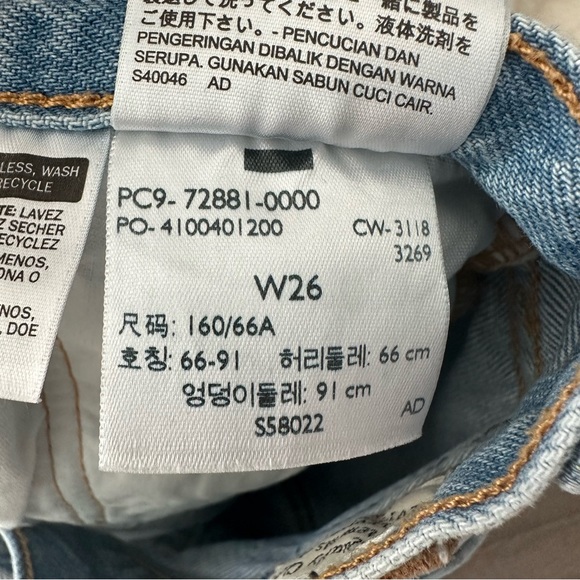 Levis 501 Mid Thigh Shorts Size 26 - Picture 4 of 5